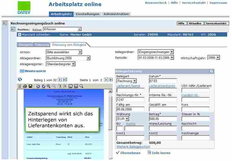 Screenshot - Buchhaltung mit Zukunft